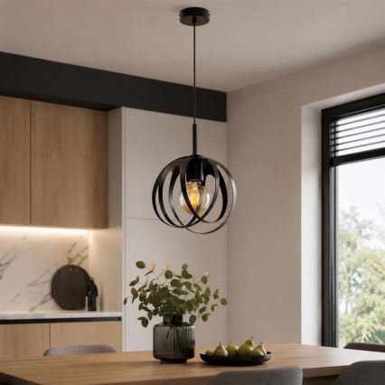 Висяща лампа на кабел ASANI, 1xE27/15W/230V, черна