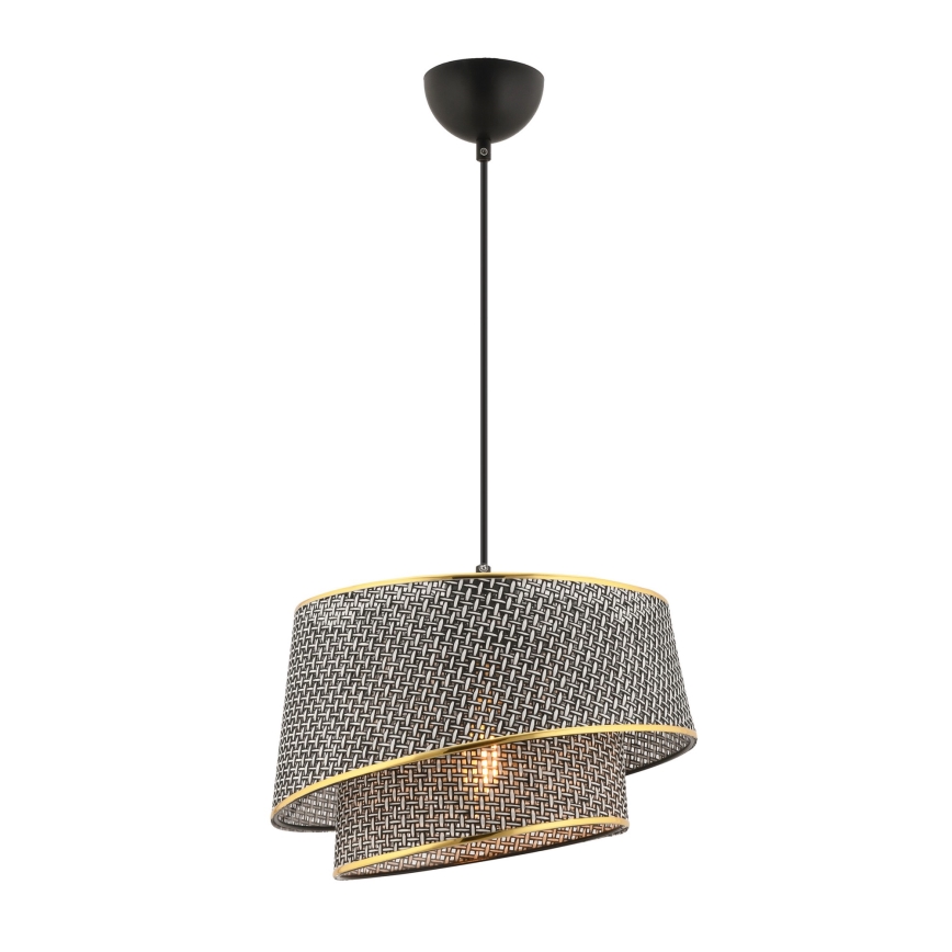 Висяща лампа на кабел BARETTE 1xE27/60W/230V сива/златиста