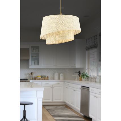 Vисяща лампа на кабел BARETTE 1xE27/60W/230V кремава