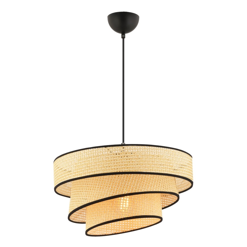 Висяща лампа на кабел COUPER 1xE27/60W/230V бежов/черен