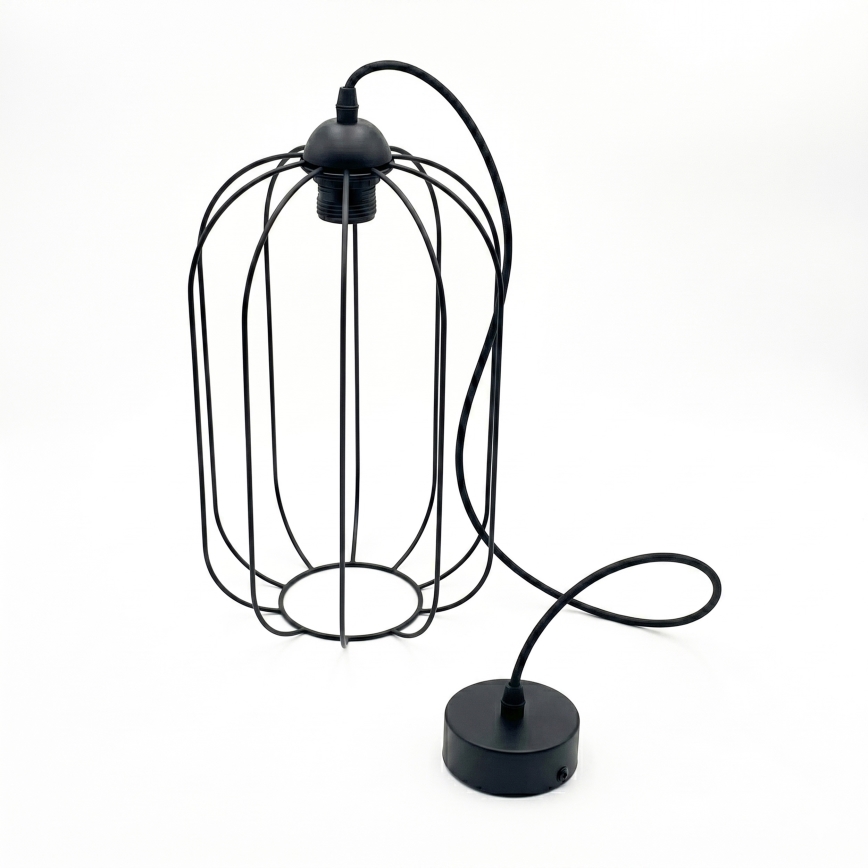 Висяща лампа на кабел DESTELLO 1xE27/15W/230V Ø 21 см, черна