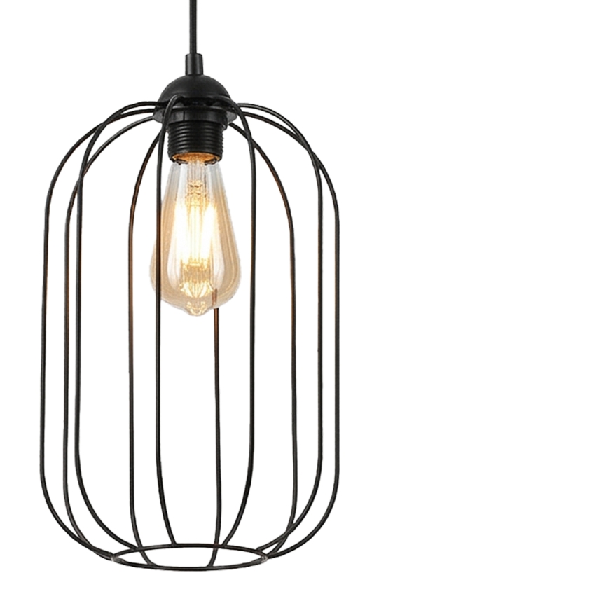 Висяща лампа на кабел DESTELLO 1xE27/15W/230V Ø 21 см, черна