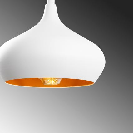 Висяща лампа на кабел DODO 1xE27/40W/230V бяла