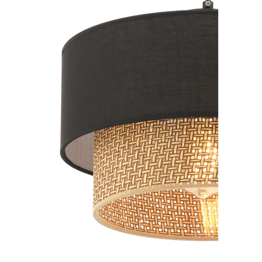 Висяща лампа на кабел ECHO 1xE27/60W/230V черна/кафява