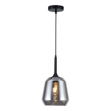 Висяща лампа на кабел MAEVA 1xE27/40W/230V димно черна/черна