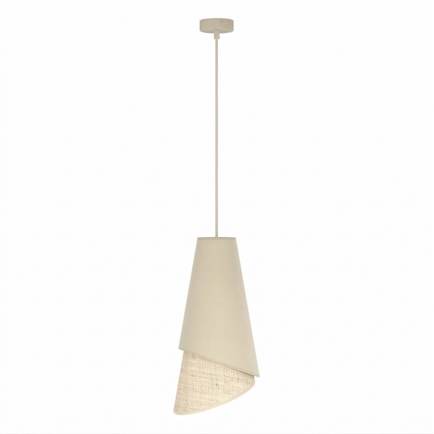 Висяща лампа на кабел MODA 1xE27/15W/230V бежов/ратан