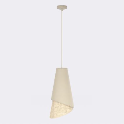 Висяща лампа на кабел MODA 1xE27/15W/230V бежов/ратан