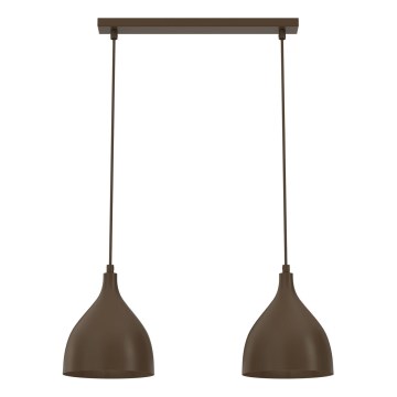 Висяща лампа на кабел NOAK CLASSIC 2xE27/15W/230V кафява