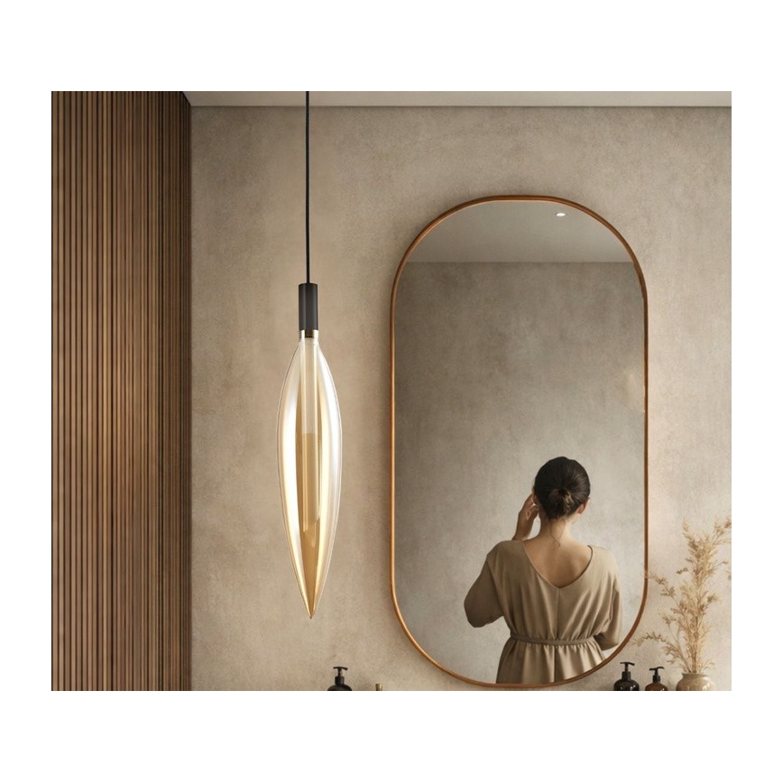 Висяща лампа на кабел NORDIC 1xG9/5W/230V черна/димчато бежова