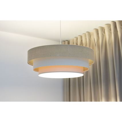 Vисяща лампа на кабел TRINITI 1xE27/60W/230V Ø 40 см бежова/кремава