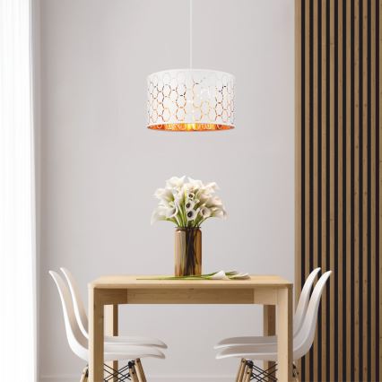 Висяща лампа на кабел ULLE 1xE27/15W/230V, бяла