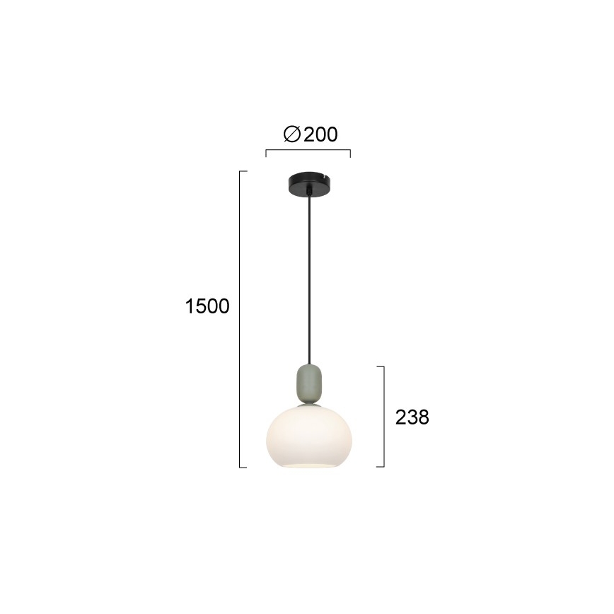 Висяща лампа на кабел VALISIA 1xE27/40W/230V черен/оливков