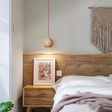 Висяща лампа с кабел 1xGU10/10W/230V, диаметър 11 см, изработена от масивен ясен