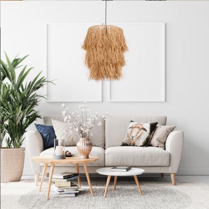 Висяща лампа TASSEL 1xE27/40W/230V рафия