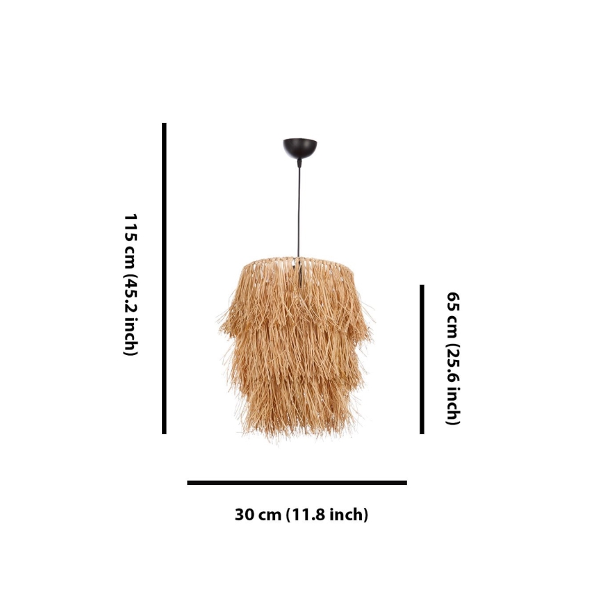 Висяща лампа TASSEL 1xE27/40W/230V рафия