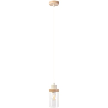 Висяща лампа WOODNEST на кабел 1xE27/15W/230V, бор/кремав