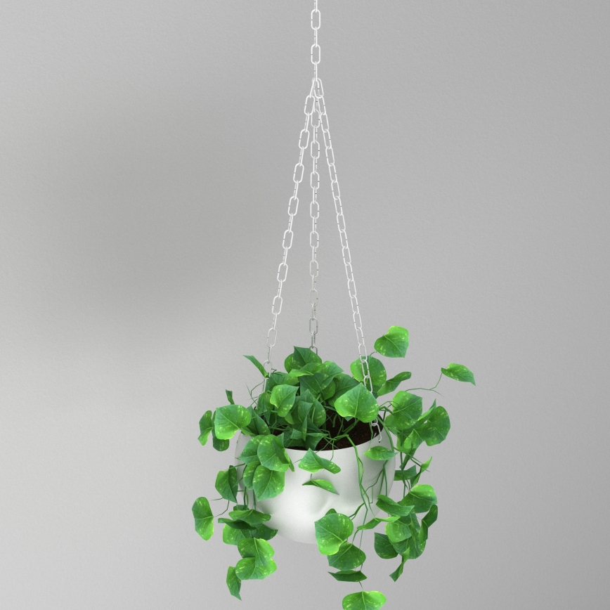 Висяща саксия 155x27 см бял