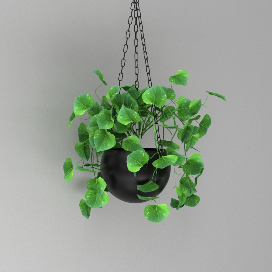 Висяща саксия 155x27 см черен