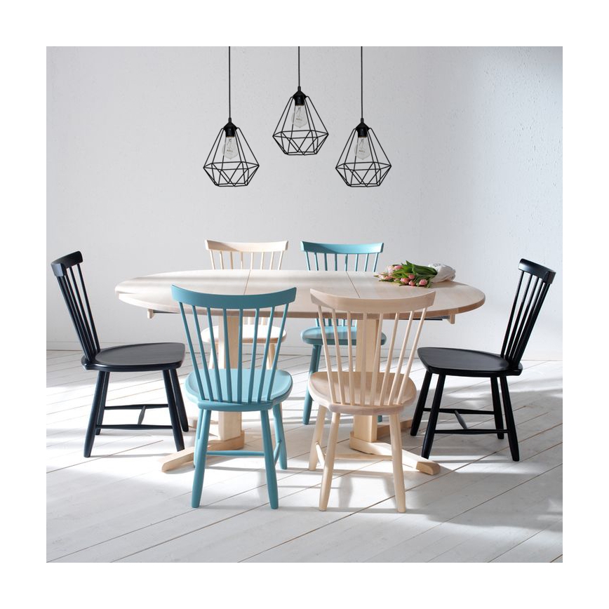 Висящи лампи BASKET 3xE27/60W/230V черен