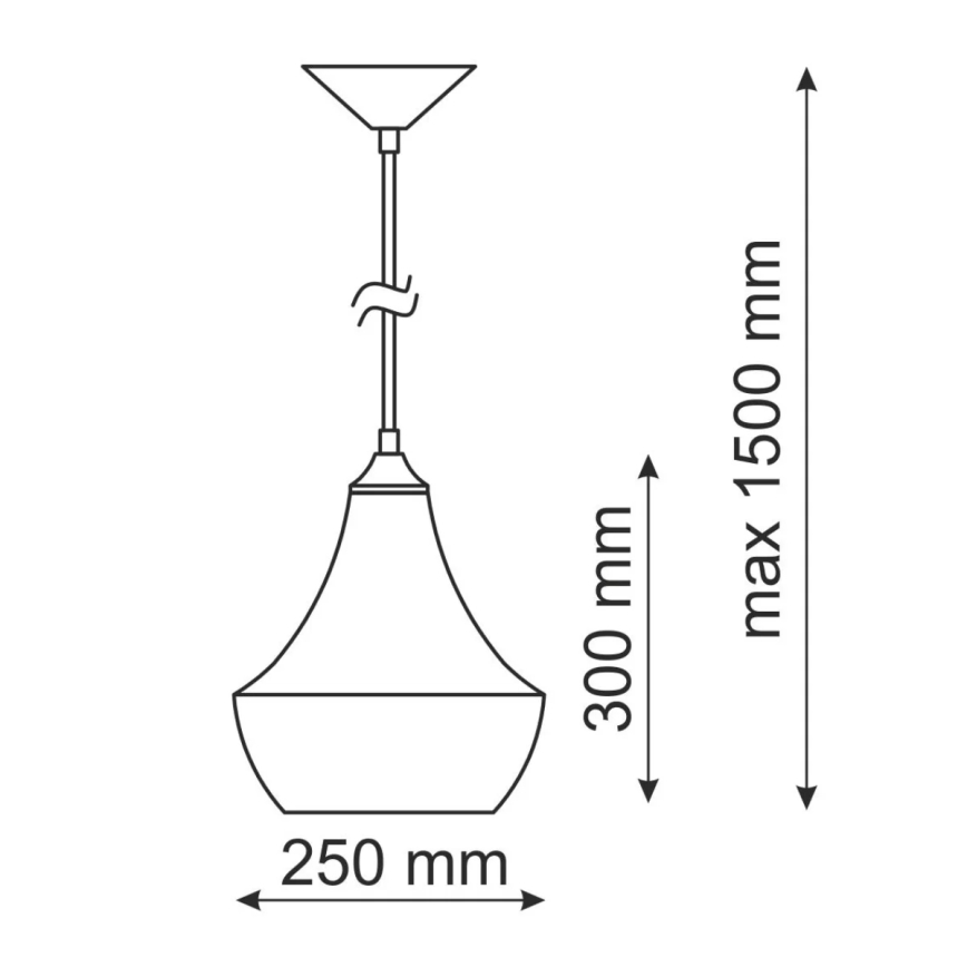 Висящи лампи MODERN E27/60W черна