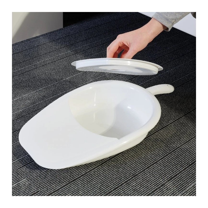 Vitility - Тоалетен съд за легло с капак, бял