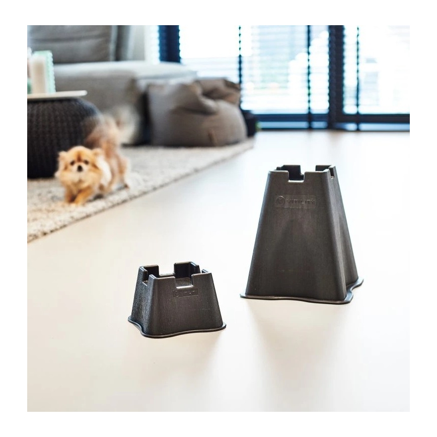 Vitility - Комплект от 4 повдигащи крачета за легло, 7 см, черни