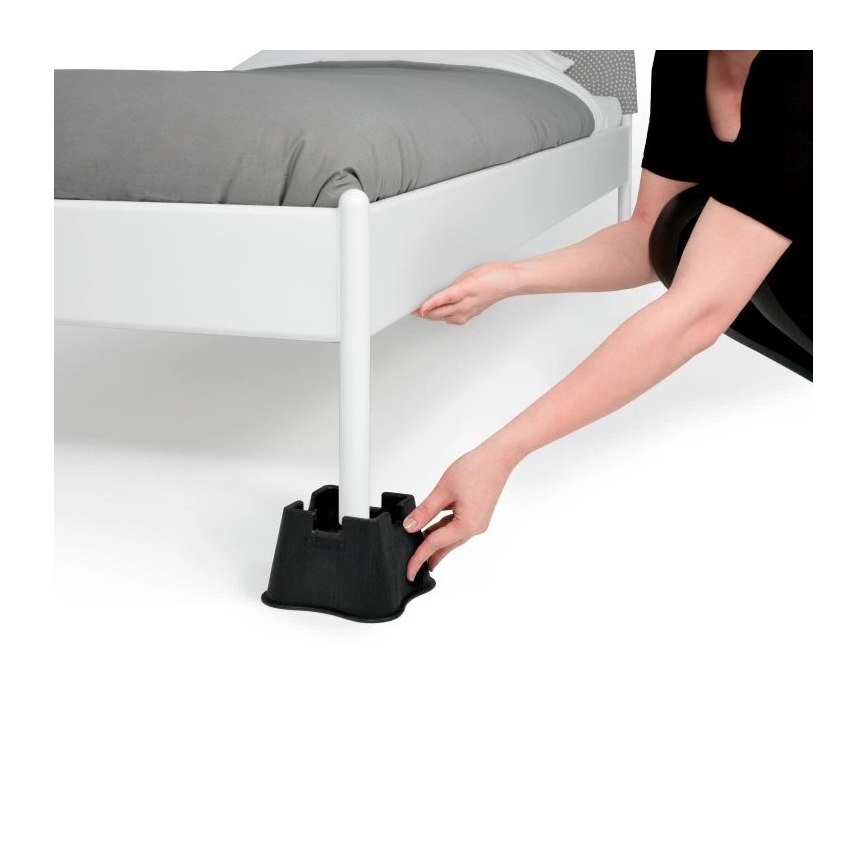 Vitility - Комплект от 4 повдигащи крачета за легло, 7 см, черни