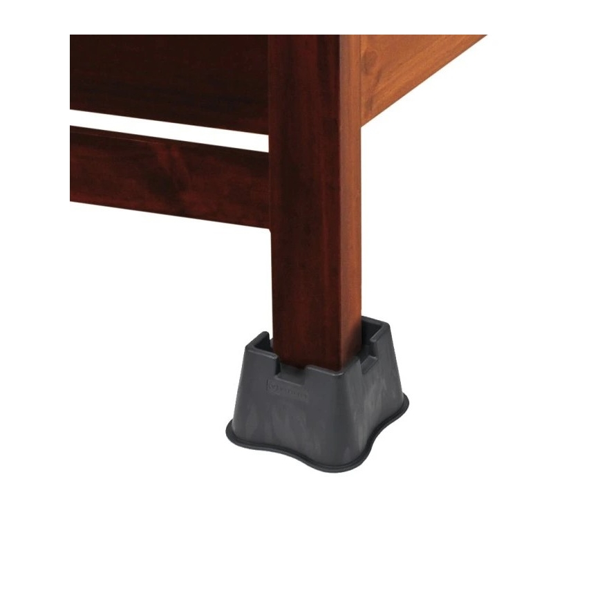 Vitility - Комплект от 4 повдигащи крачета за легло, 7 см, черни