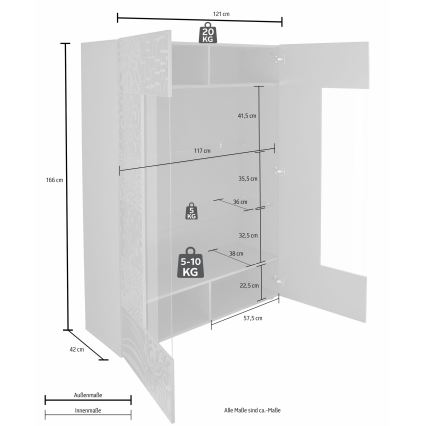 Витрина ARIA антрацит