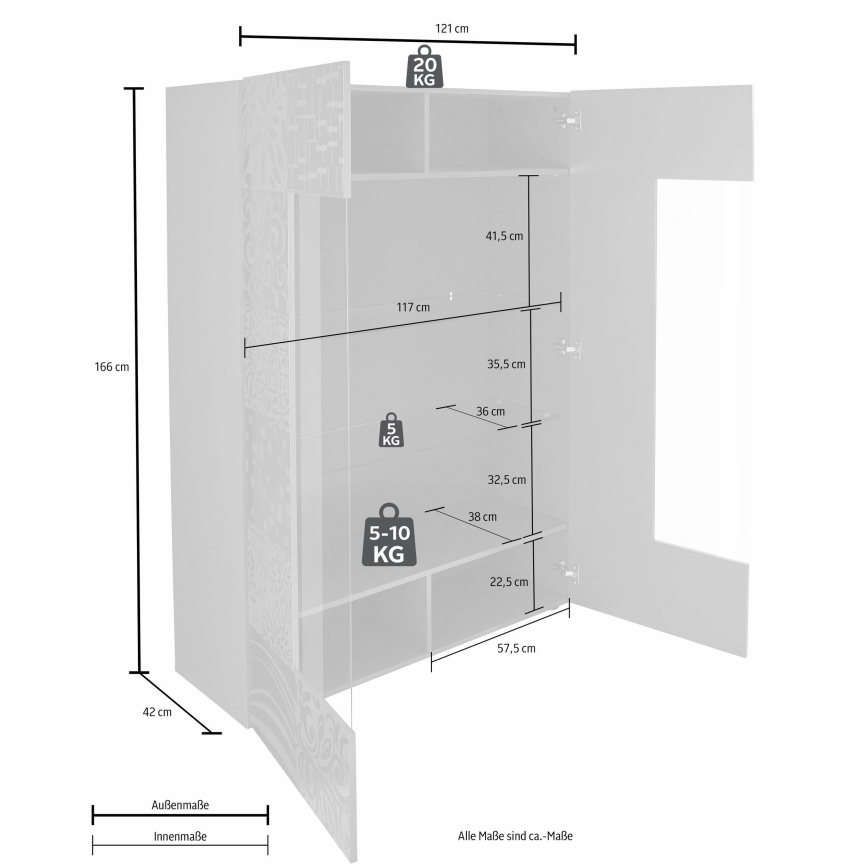 Витрина ARIA антрацит