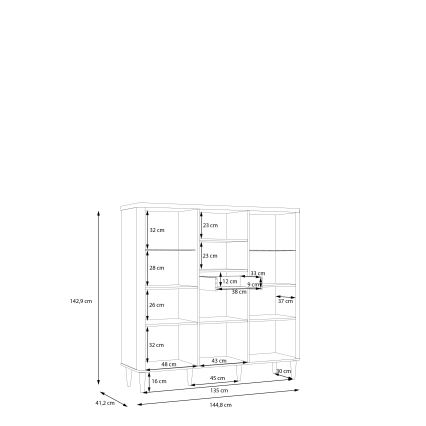 Витрина VIRO кафява/бежова