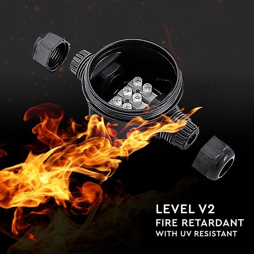 Водоустойчив свързващ конектор IP66 черен