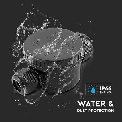 Водоустойчив свързващ конектор IP66 черен