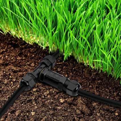 Водоустойчив свързващ конектор IP68 черен