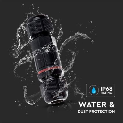 Водоустойчив конектор IP68 черен