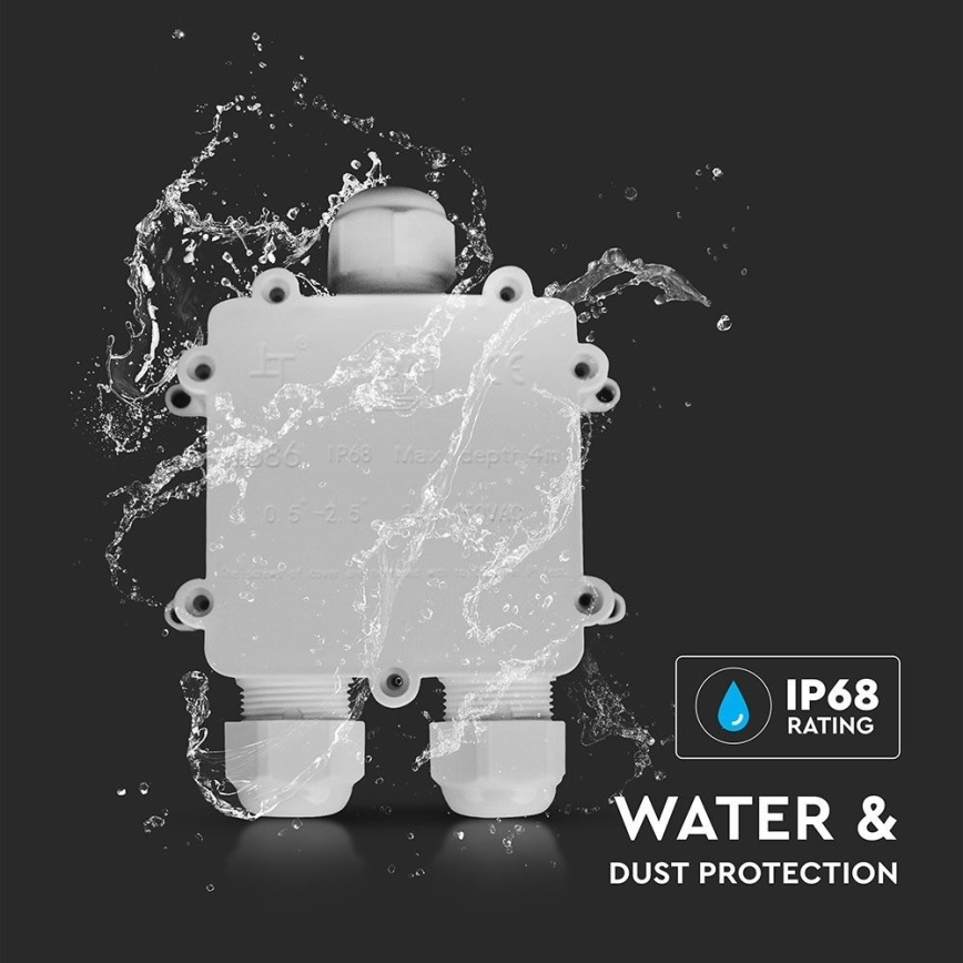 Водоустойчива разклонителна кутия IP68 бял