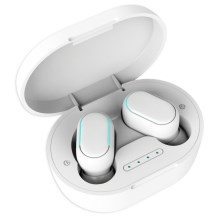 Водоустойчиви безжични слушалки Bluetooth бели