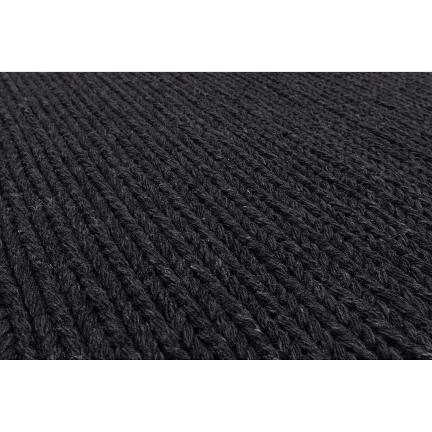 Вълнен килим FIR WOOL 120x170 см, 2600 г/м², антрацит/натурален