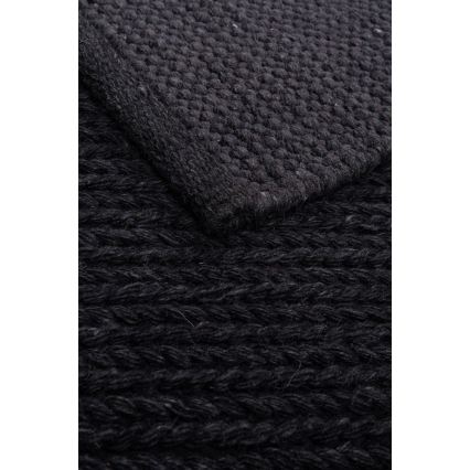 Вълнен килим FIR WOOL 120x170 см, 2600 г/м², антрацит/натурален