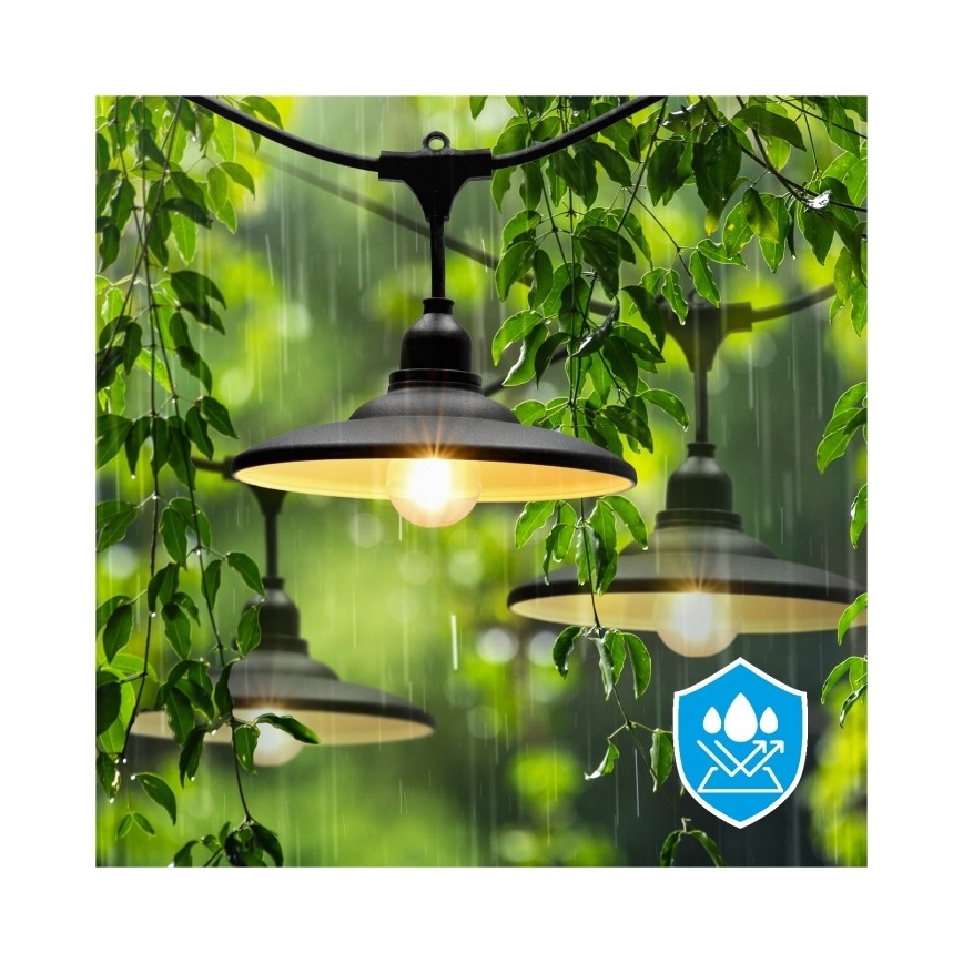 Външен декоративен гирлянд CRETE 20xE27/230V 25m IP44