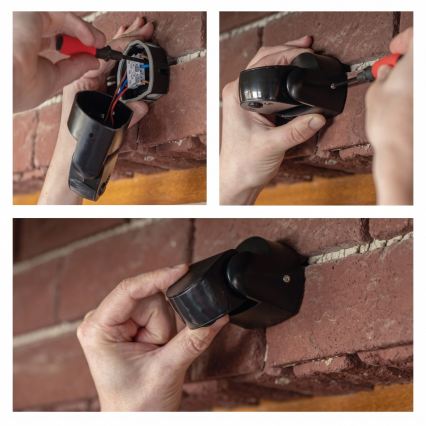 Външен PIR сензор за движение и сумрак 1200W/230V IP65 черен