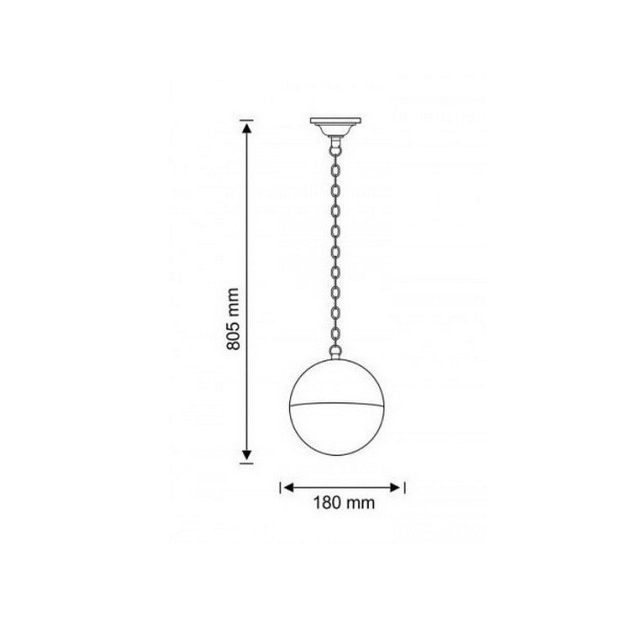 Външен полилей ULSA 1xE27/12W/230V IP44