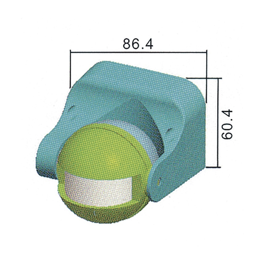 Външен сензор за движение PIR B 180 ° 1200W / 230V IP44 бял