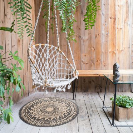 Външен килим DELMAR 80 см кафяв/бежов