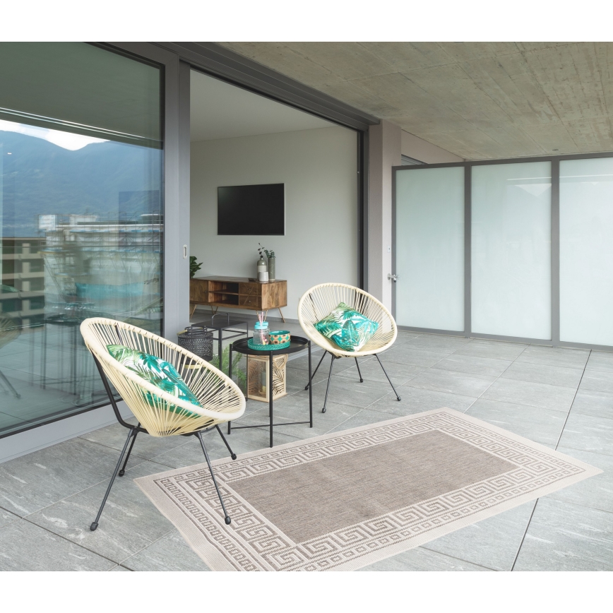 Външен килим EXPRESS NEW OUTDOOR 160x220 см сив/бежов