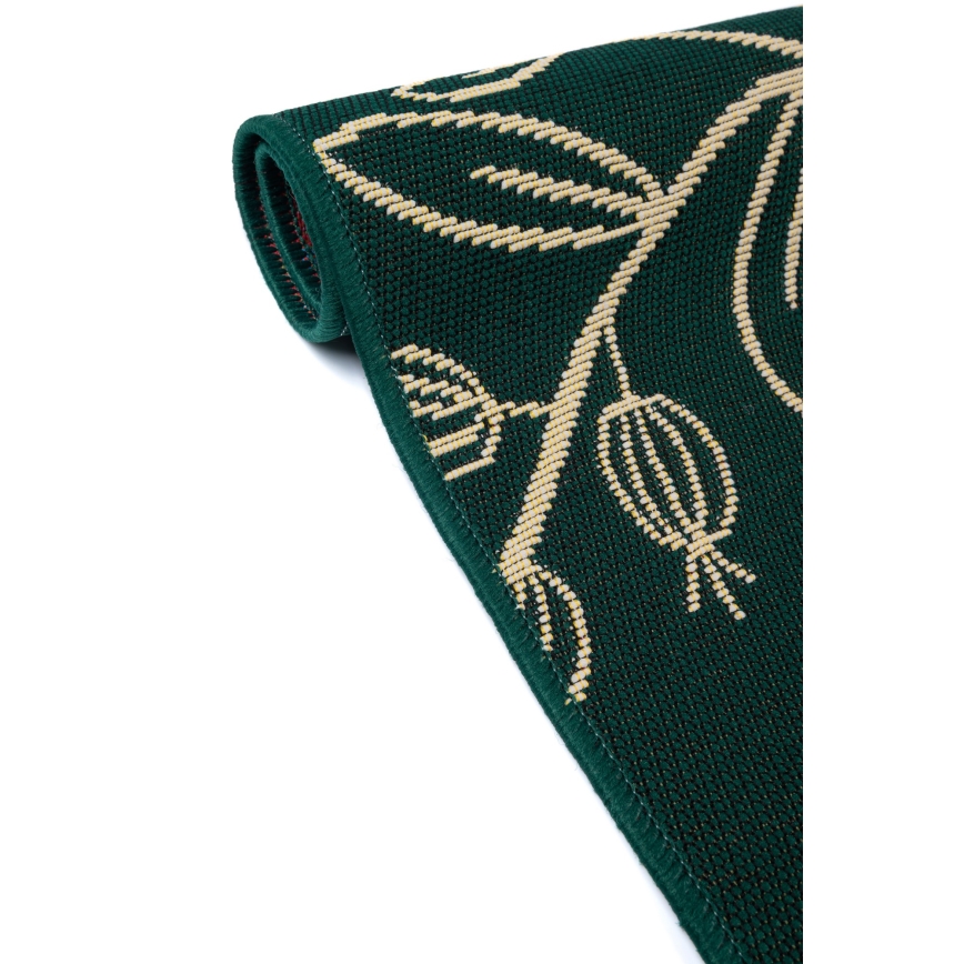 Външен килим JUNGLE 120x170 см, зелен, с листен десен