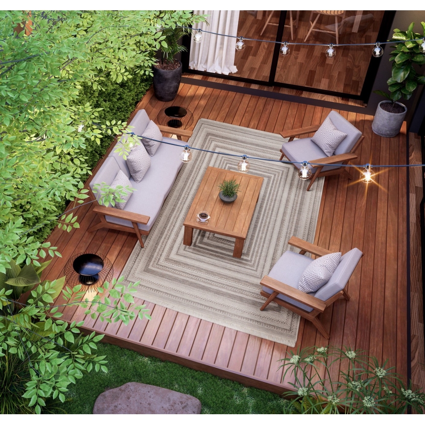 Външен килим ORIA 120x170 cm сив