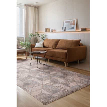 Външен килим ORIA 160x220 см, сив/бежов