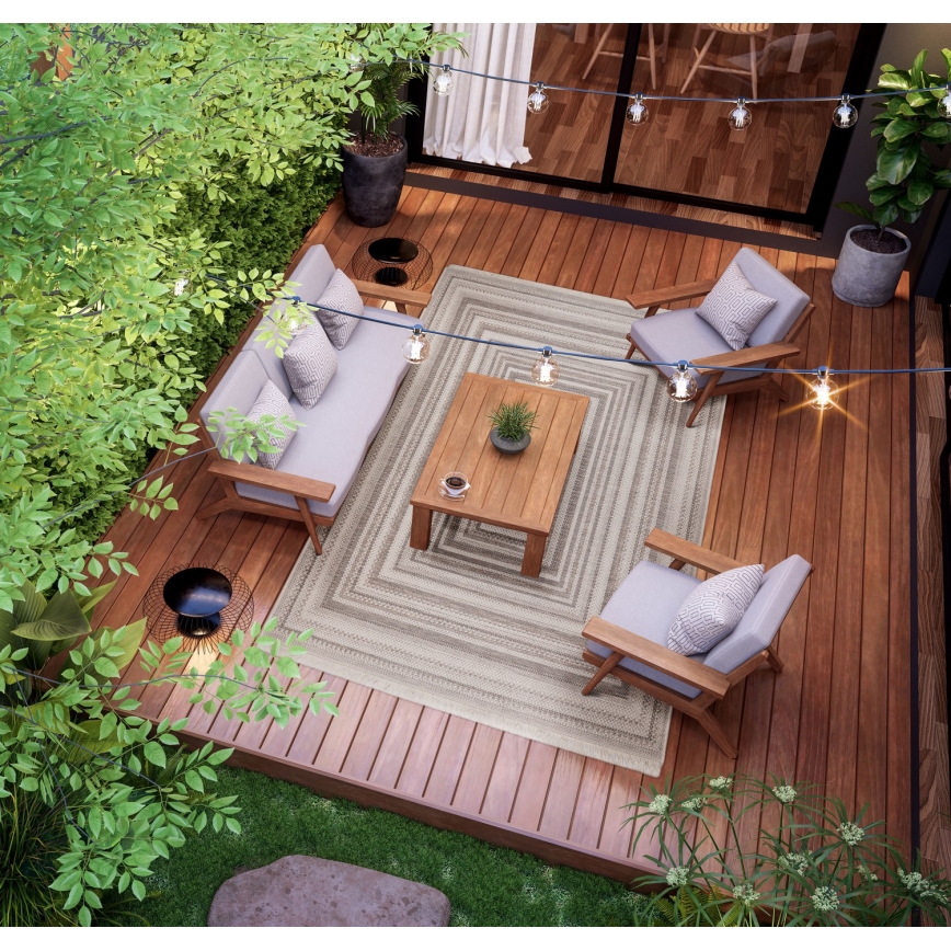 Външен килим ORIA 200x280 см, сив