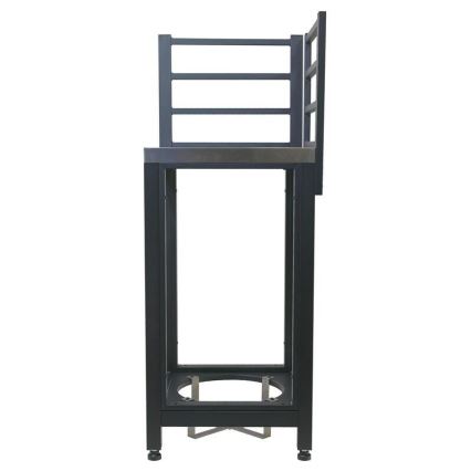 Външен ъглов модул 47 x 47 x 123 см, черен/неръждаема стомана